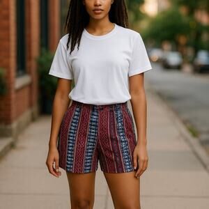 Eddie Bauer Women's Pink Printed Cotton Shorts